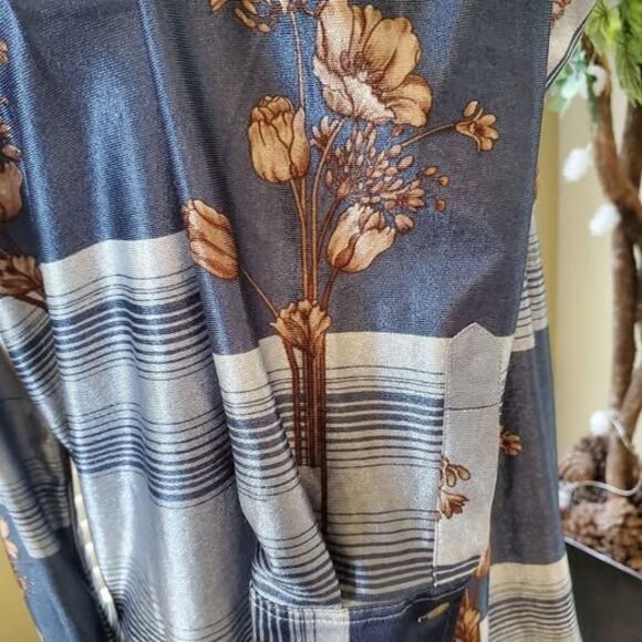 Vintage 70s Chemise Et Cie Fleur Ombre Button Down Shirt - Picture 5 of 7